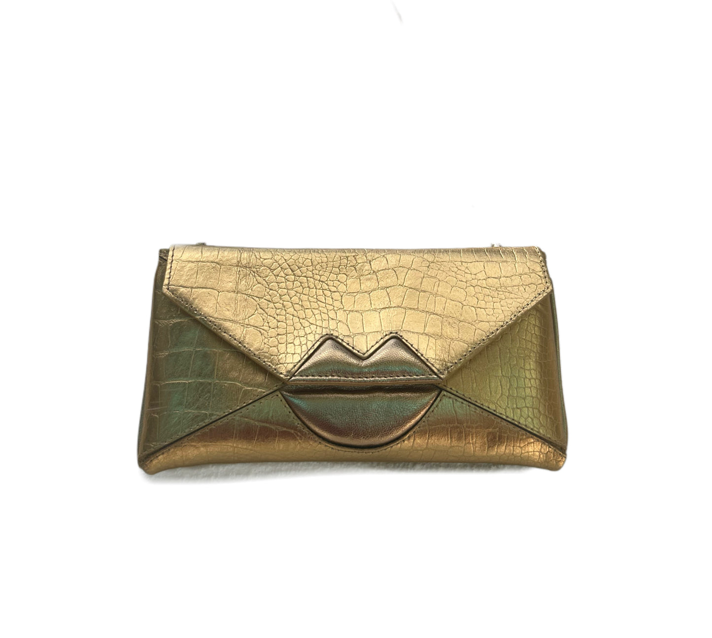 GoldBisous Lip Envelope Clutch