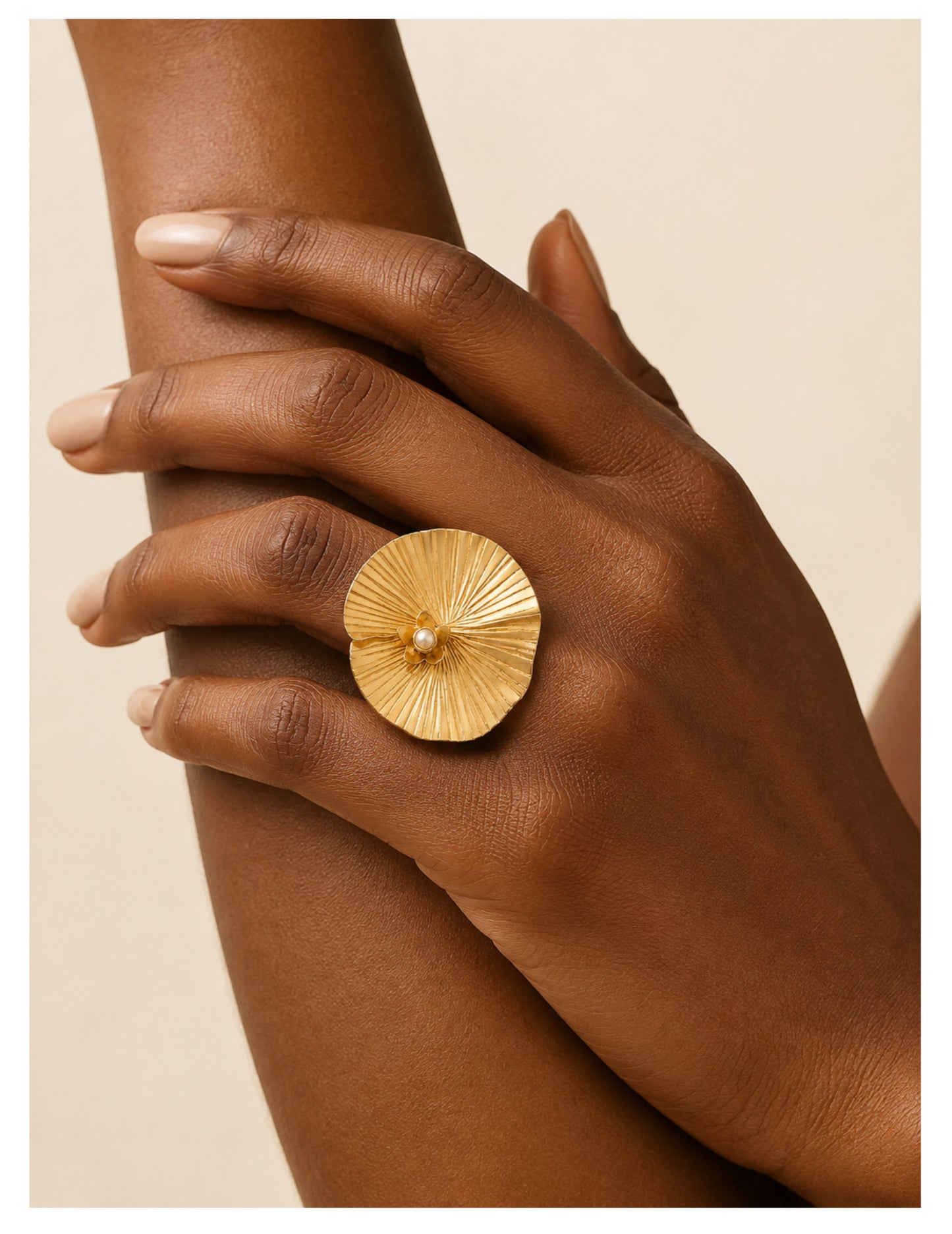 Caitlin Pearl Lotus Ring