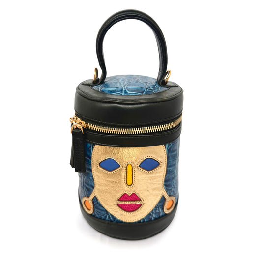 Bucket mask bag Blue