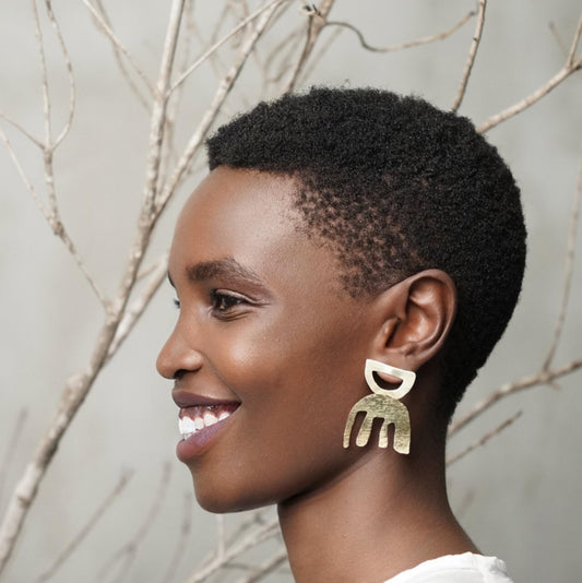 Duafe Adinkra Symbol Earrings